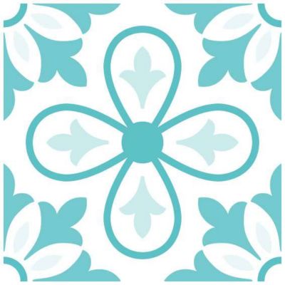 Carrelage vinyle malaga tiffany 25x25 cm - paquet de 12 autocollants