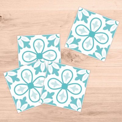 Carrelage vinyle malaga tiffany 25x25 cm - paquet de 12 autocollants
