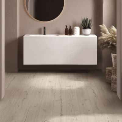 Carrellage Grès Cérame Italien Effet Bois Ancien Blanc Mat 20X120 - ERRO291