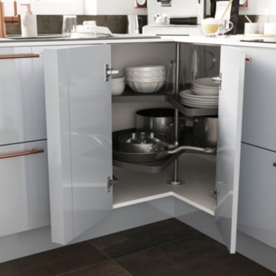 Carrousel d'angle 3/4 pour meuble de cuisine GoodHome Pebre 93 cm