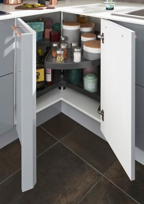 Carrousel d'angle 3/4 pour meuble de cuisine GoodHome Pebre 93 cm
