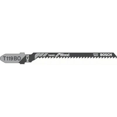 Carte de 5 lames HCS T119BO 83 mm pas 2 mm pour bois tendre - 2608630310