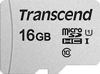 Carte mémoire microSDHC 16GB 300S Transcend