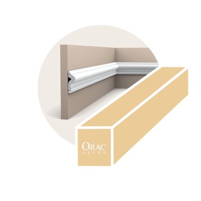 Carton complet de 100 mètres de cimaises PX175 - 200x5x1,7 cm - ORAC DECOR