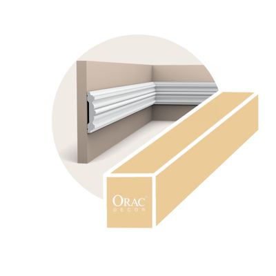 Carton complet de 20 mètres de cimaises P9020 - 200x9,6x2,1cm - ORAC DECOR