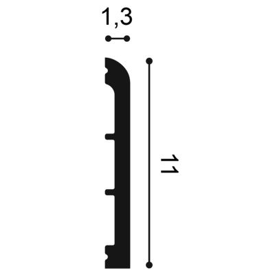 Carton complet de 30 mètres de cimaises SX184F - 200x11x1,3 cm - ORAC DECOR