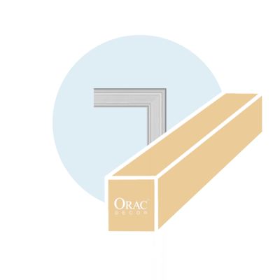 Carton complet de 41,40 mètres de cimaises DX119-2300 - 230x9,2x2,2cm - ORAC DECOR