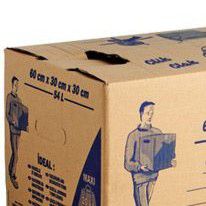 Carton de déménagement avec poignées 20kg Mottez H. 30 x L. 60 x l. 30 cm, capacité 54 L