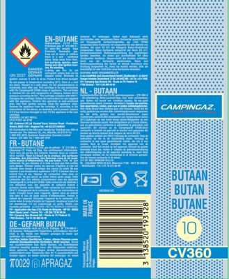 Cartouche butane CV 360 Campingaz l. 3.8 x L. 3.8 x H.14.2 cm