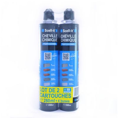Cartouche de scellement chimique 280 ml vendue par 2