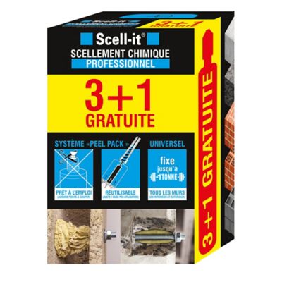 Cartouche de scellement chimique Scell-It 280ml, lot de 4