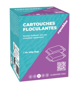 Cartouche floculante pour piscine Aquablue