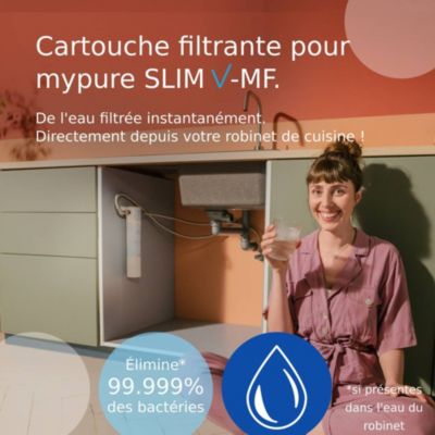 Cartouche pour système de filtration d'eau sous évier Brita Mypure SLIM V-MF