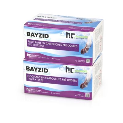 Cartouches De Floculant Pré-dosées Bayzid 2 x 1 Kg (8x 125g), Pour Piscines À Filtration Sable