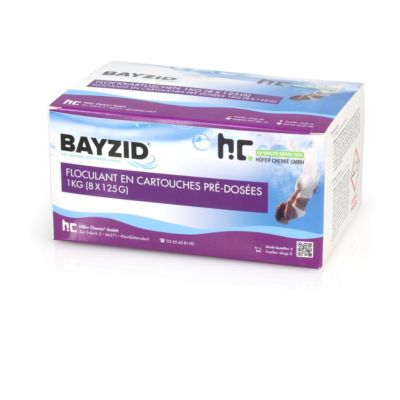 Cartouches de floculant pré-dosées BAYZID  de 1 KG (8x 125g)x1