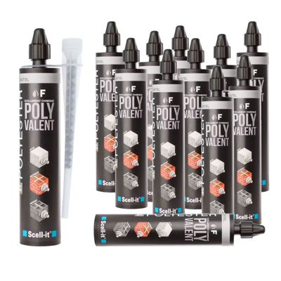 Cartouches scellement chimique ton pierre Polyvalent F 300ml SCELL-IT - Nombre de cartouches: 12 cartouches
