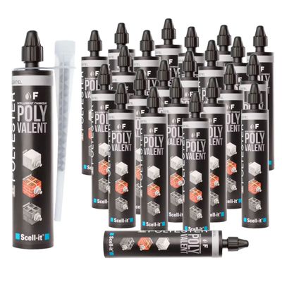 Cartouches scellement chimique ton pierre Polyvalent F 300ml SCELL-IT - Nombre de cartouches: 24 cartouches