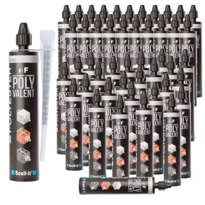 Cartouches scellement chimique ton pierre Polyvalent F 300ml SCELL-IT - Nombre de cartouches: 48 cartouches