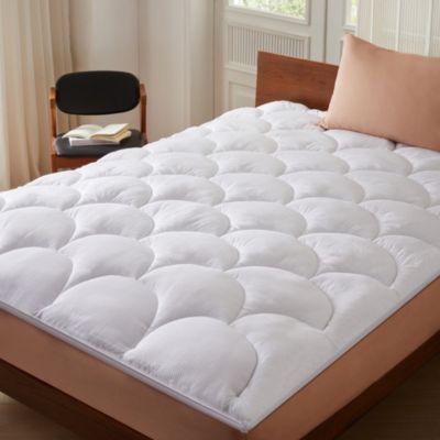 CASABEL Surmatelas 140x200 cm Microfibre Rafraichissante 600 GSM 4 cm Epaisseur Fixation Elastique 1-2 Personne