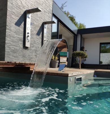 Cascade de Piscine en Inox Cobra Hauteur 65cm Zenlys Fontaine Décoration
