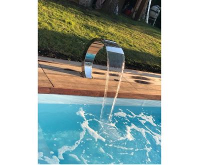 Cascade de Piscine en Inox Cobra Hauteur 65cm Zenlys Fontaine Décoration