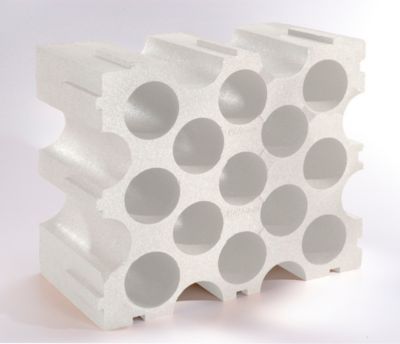 Casier 15 bouteilles en polystyrène coloris blanc