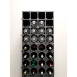 Casier 16 bouteilles en polystyrène coloris gris anthracite
