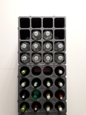 Casier bouteille polystyrène - Range bouteille polystyrène 15 bouteilles