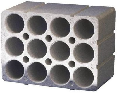 Casier à 12 bouteilles L. 48,5 cm x H. 36 cm, polystyrène gris