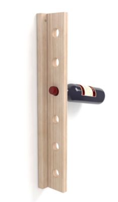 Casier à bouteilles en pin massif pour 6 bouteilles (60,5x7,5x7,5x9,5 cm)
