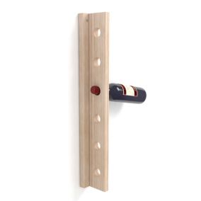 Casier à bouteilles en pin massif pour 6 bouteilles (60,5x7,5x7,5x9,5 cm)