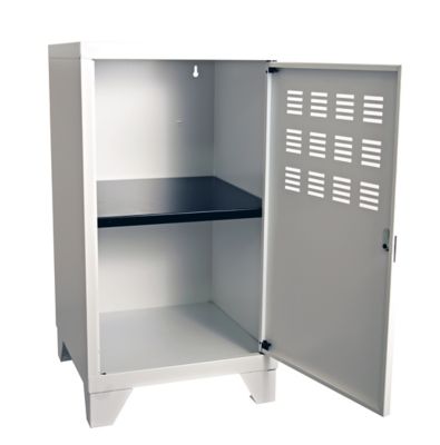 Casier de bureau en métal 1 porte avec pieds Snor blanc H. 74 x L. 40 cm