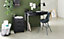 Casier de bureau en métal 3 tiroirs avec roulettes Snor Rand'Concept noir H. 57 x L. 40 cm