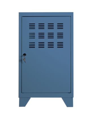 Casier de rangement en métal bleu Snor H. 75 x L. 40 x P. 40,5 cm