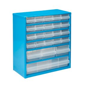 Organiseur 18 tiroirs Boîte de rangement extensible avec étiquettes Casier  à vis outils petites pièces Maison