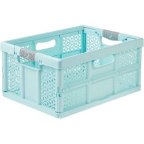 Casier de rangement pliable 32 litres Léa Keeeper - Bleu Outremer