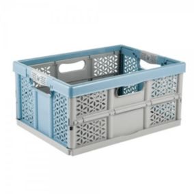 Casier de rangement pliable 32 litres Léa Keeeper - Bleu