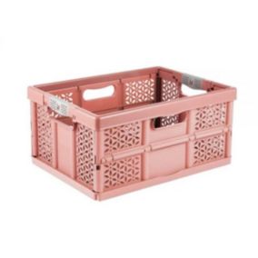 Casier de rangement pliable 32 litres Léa Keeeper - Rose
