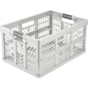 Casier de rangement professionnel pliant 45 litres - Argent