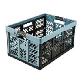 Casier de rangement professionnel pliant 45 litres - Bleu