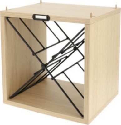 Casier pour rangement 12 bouteilles L.30 cm bois et métal