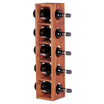 Casier à vin Bois Massif Porte-bouteilles de vin Range bouteilles 70 cm FineBuy