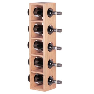 Casier à vin Bois Massif Porte-bouteilles de vin Range bouteilles 70 cm FineBuy