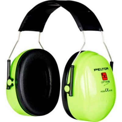 Casque antibruit passif 3M Peltor Optime II H520AV SNR 31 dB, vert fluorescent, 1 pc
