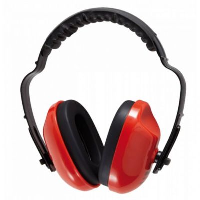 Casque antibruit SNR 25 dB rouge - serre-tête réglable, confort mousse - HG106J