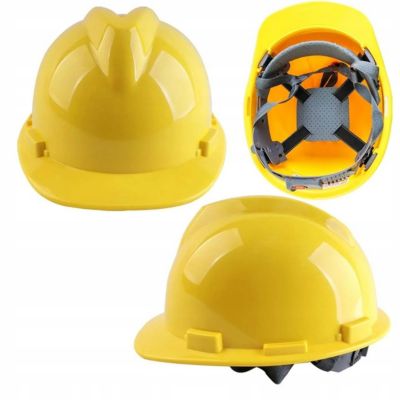 Casque de Sécurité PP-4K Jaune - HDPE Résistant, Aération 4 Points, Température -10C à +50C, Confort Pro