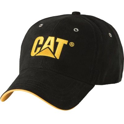 Casquette de sécurité TRADEMARK noire Caterpillar W01434.11.00 - visière jaune, logo brodé
