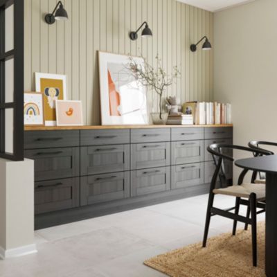 Casserolier GoodHome Soto anthracite l. 60 x P. 27 cm