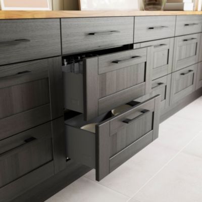 Casserolier GoodHome Soto anthracite l. 60 x P. 27 cm