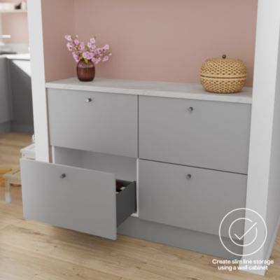 Casserolier GoodHome Soto anthracite l. 60 x P. 27 cm